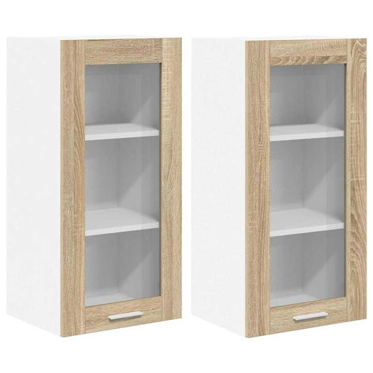 Hängeschrank mit Tür Riga 2 pcs Sonoma-Eiche 40 x 31 x 80 cm