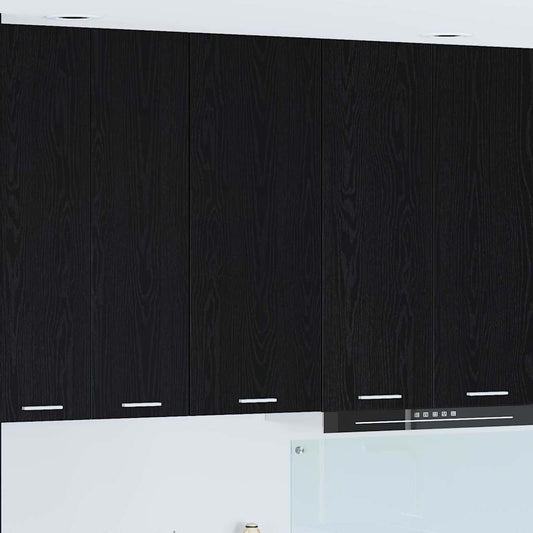 Hängeschrank mit Tür Riga Schwarz Eichen-Optik 40 x 31 x 100 cm