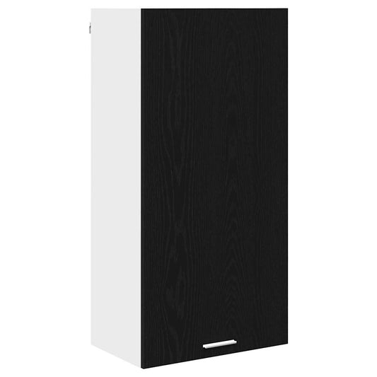 Hängeschrank Riga Schwarze Eiche und Weiß 50 x 31 x 100 cm