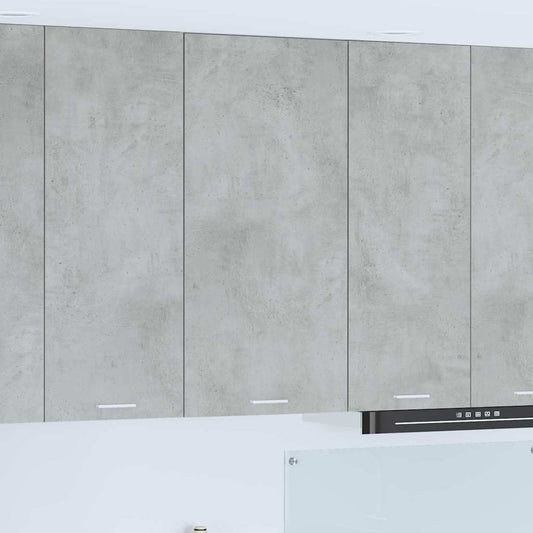 Hängeschrank mit Regal Riga Betongrau und Weiß 50 x 31 x 100 cm