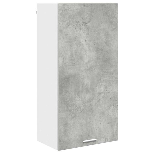 Hängeschrank mit Regal Riga Betongrau und Weiß 50 x 31 x 100 cm