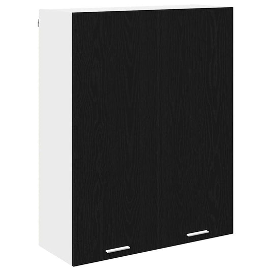Hängeschrank mit Tür Riga Schwarz Eichen-Optik 80 x 31 x 100 cm