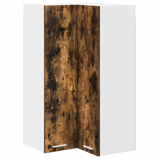 Hängeschrank Riga Geräucherte Eiche und Weiß 57 x 57 x 100 cm
