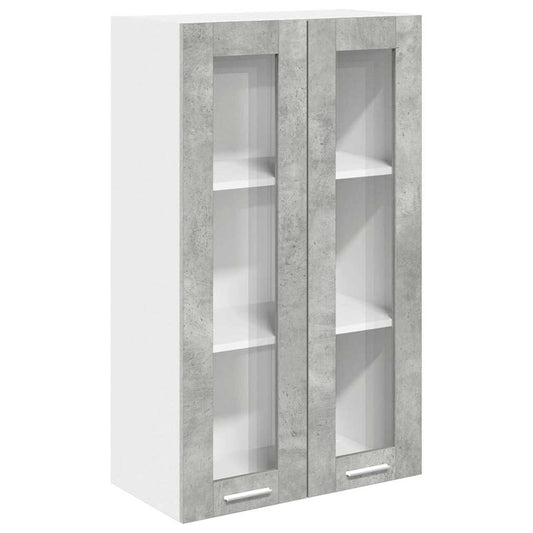 Hängeschrank Riga Beton Grau 60 x 31 x 100 cm Holzwerkstoff