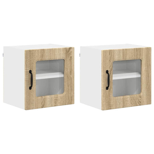 Küchenschrank 2 pcs Sonoma-Eiche 40 x 31 x 40 cm Holzwerkstoff