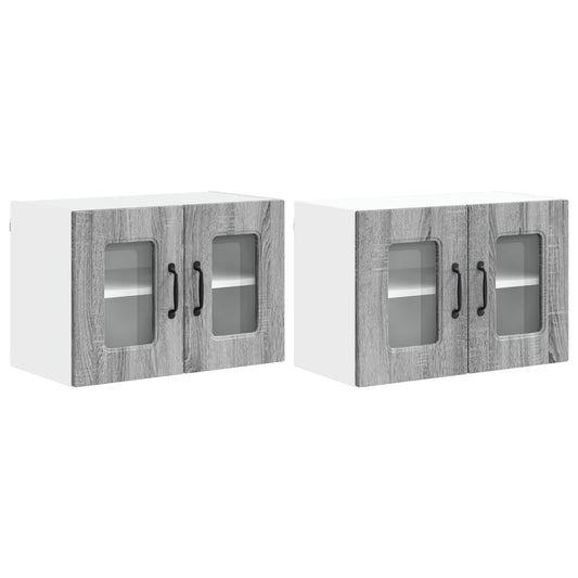 Küchenschrank 2 pcs Graues Sonoma 60 x 31 x 40 cm Holzwerkstoff