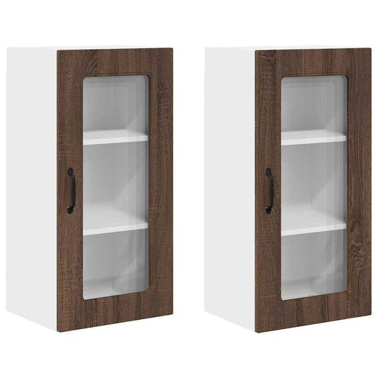 Küchenschrank 2 pcs Braun Eichen-Optik 40 x 31 x 80 cm