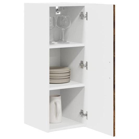 Küchenschrank mit Regal 2 pcs Geräucherte Eiche 30 x 31 x 80 cm