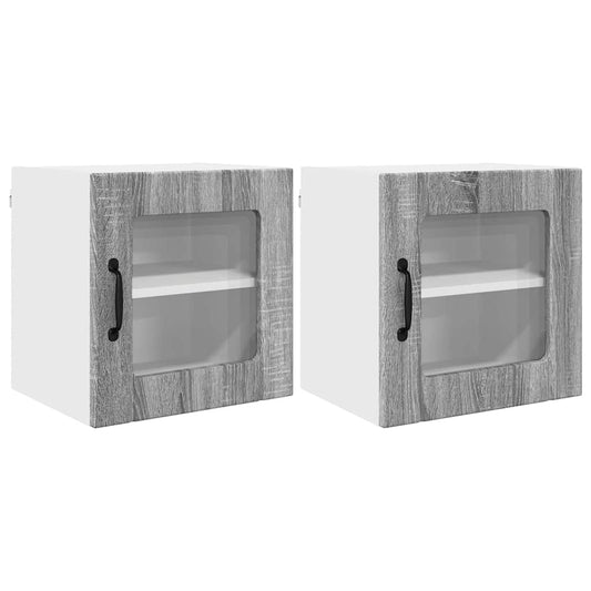 Küchenschrank 2 pcs Graues Sonoma 40 x 31 x 40 cm Holzwerkstoff