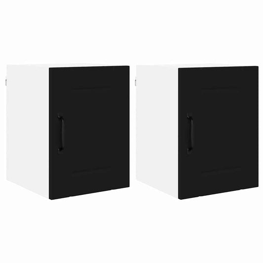 Küchenschrank 2 pcs Schwarz 30 x 31 x 40 cm Holzwerkstoff