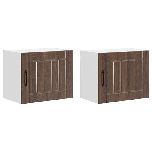 Küchenschrank 2 pcs Braun Eichen-Optik 50 x 31 x 40 cm