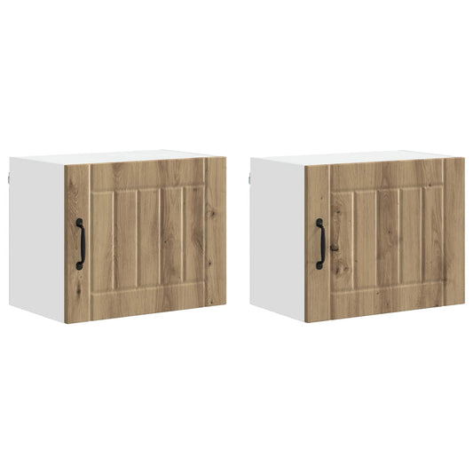 Küchenschrank 2 pcs Artisan-Eiche 50 x 31 x 40 cm Holzwerkstoff