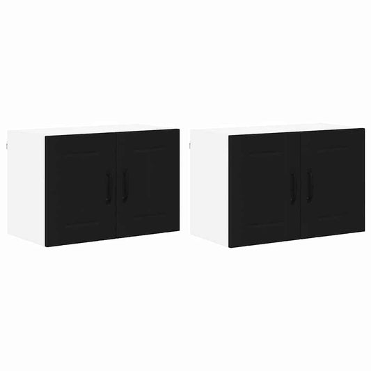 Küchenschrank 2 pcs Schwarz 60 x 31 x 40 cm Holzwerkstoff