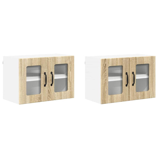 Küchenschrank 2 pcs Sonoma-Eiche 60 x 31 x 40 cm Holzwerkstoff