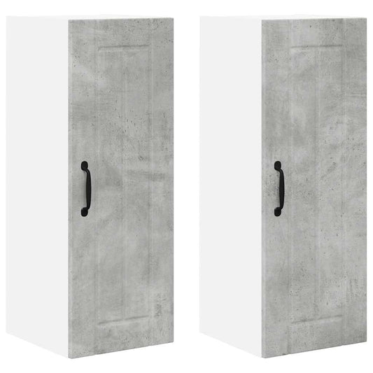 Küchenschrank 2 pcs Beton Grau 30 x 31 x 80 cm Holzwerkstoff