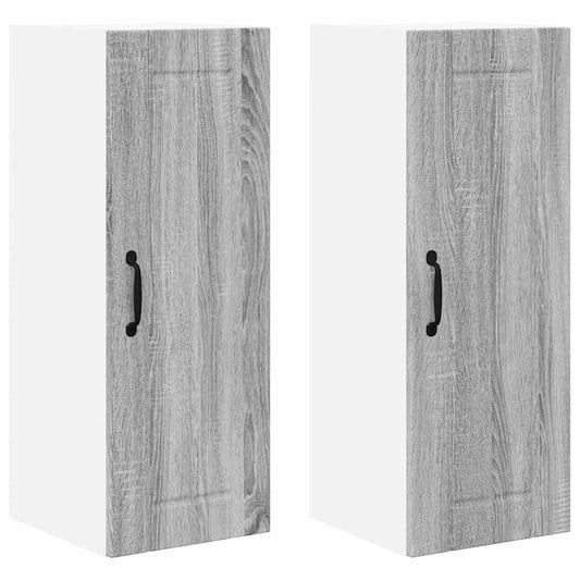 Küchenschrank 2 pcs Graues Sonoma 30 x 31 x 80 cm Holzwerkstoff