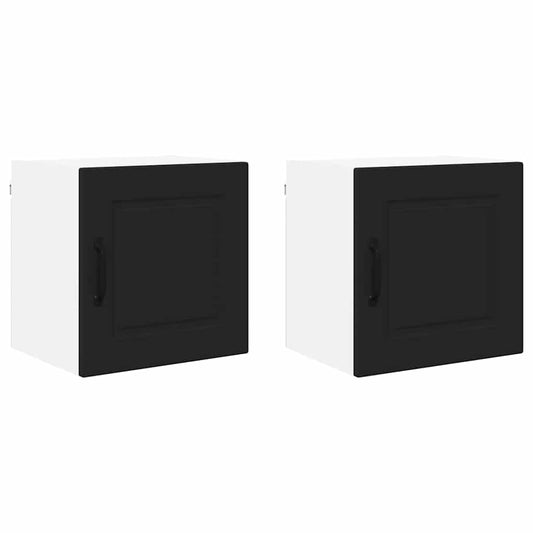 Küchenschrank 2 pcs Schwarz 40 x 31 x 40 cm Holzwerkstoff