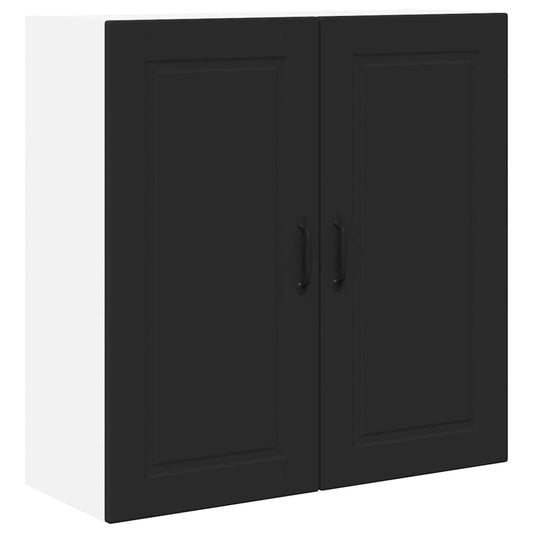 Küchenschrank mit Regal Schwarz 80 x 31 x 80 cm Holzwerkstoff