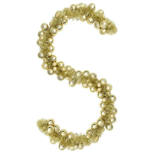 Weihnachtskugelgirlande Gold 186 cm Polystyrol