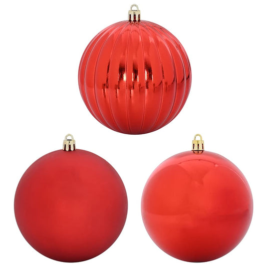 Weihnachtskugel-Set 4 pcs Rot Kunststoff