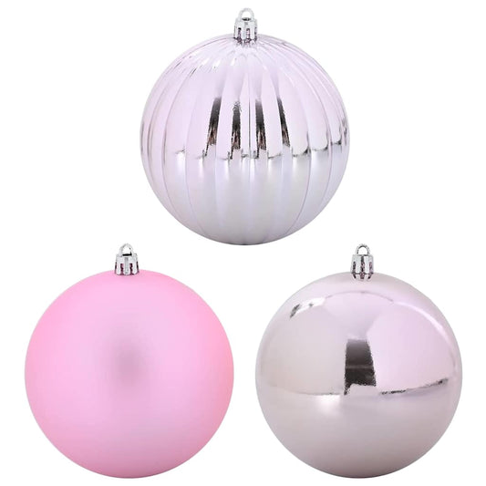 Weihnachtskugel-Set 9 pcs Rosa Kunststoff