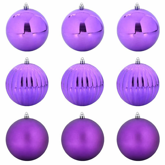 Weihnachtskugel-Set 9 pcs Lila Kunststoff