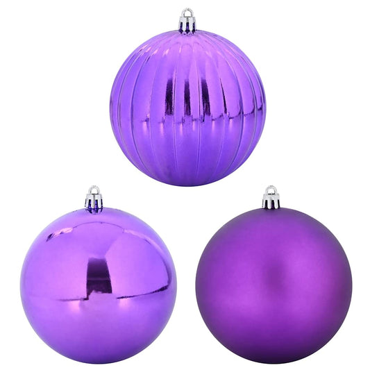 Weihnachtskugel-Set 3 pcs Lila Kunststoff