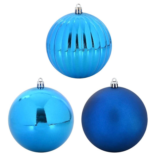 Weihnachtskugel-Set 9 pcs Blau Kunststoff