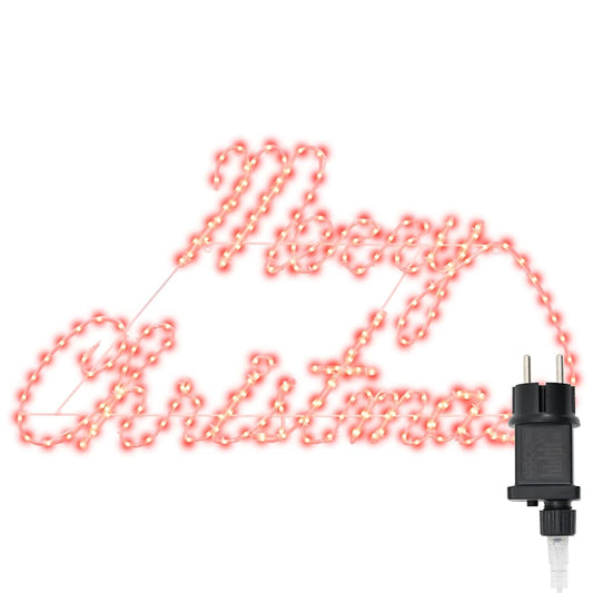 Weihnachtsschild mit 216 LEDs Rot 99 x 55 x 13 cm Eisen