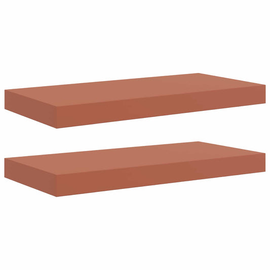 Wandregal Wandmontiert 2 pcs Rot 50 x 23 x 4 cm Holzwerkstoff