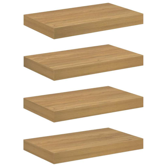 Wandregal 4 pcs Braun 40 x 23,5 x 4 cm Holzwerkstoff