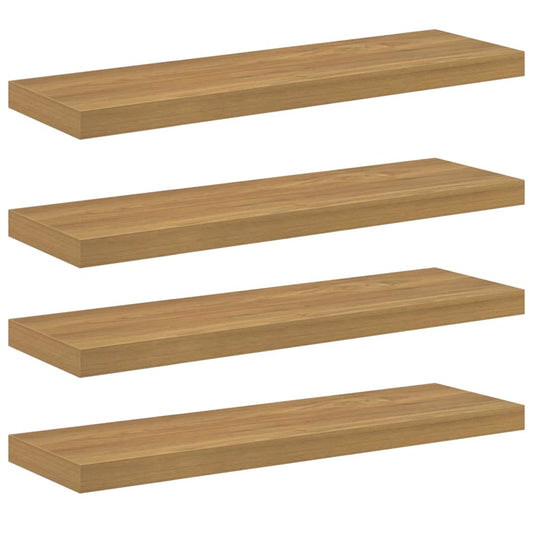 Wandregal 4 pcs Braun 90 x 23,5 x 4 cm Holzwerkstoff