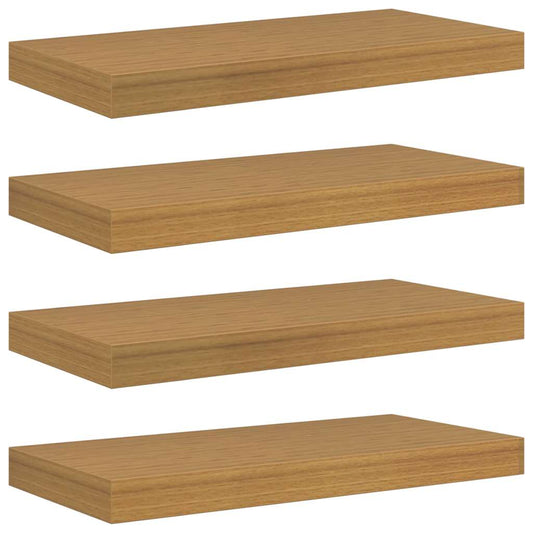 Wandregal 4 pcs Beige 50 x 23,5 x 4 cm Holzwerkstoff