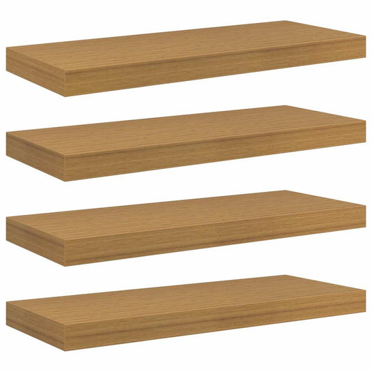 Wandregal Wandmontiert 4 pcs Beige 50 x 23 x 4 cm Holzwerkstoff
