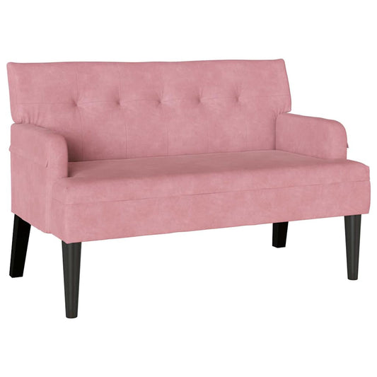 Chesterfield Bench Rosa 112 x 65,5 x 75 cm Samt