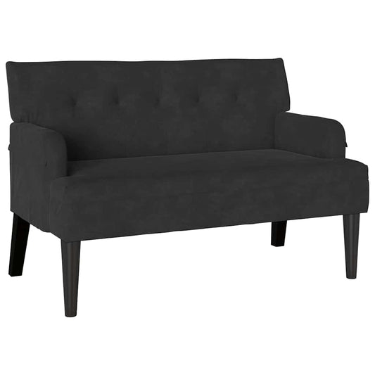 Chesterfield Bench Schwarz 112 x 65,5 x 75 cm Samt