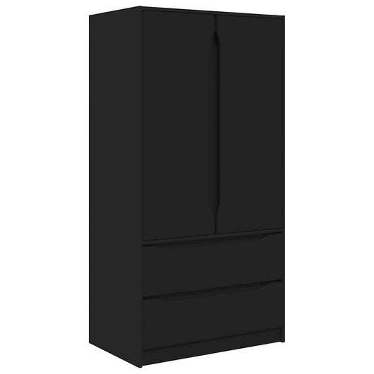 Badezimmerschrank Schwarz 79,5 x 49 x 156 cm Holzwerkstoff