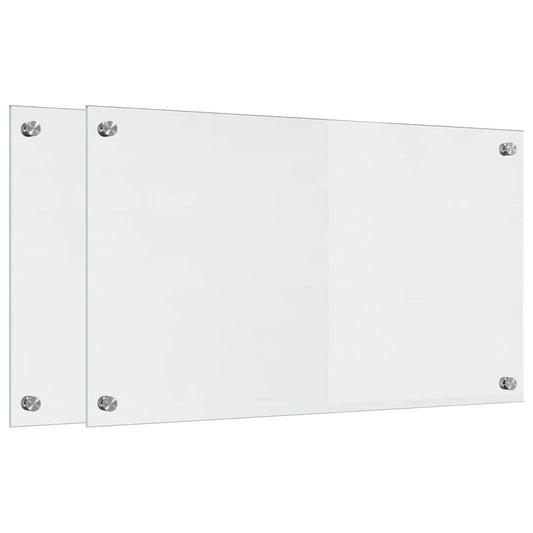Küchenrückwand 2 pcs Transparent 70 x 40 cm Gehärtetes Glas