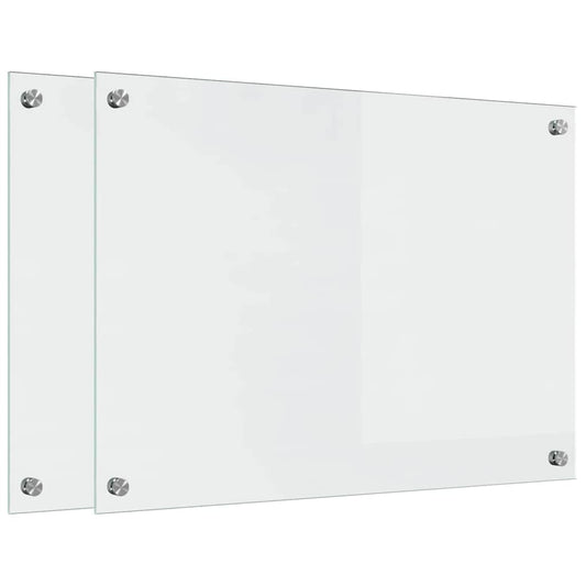Küchenrückwand 2 pcs Transparent 70 x 50 cm Gehärtetes Glas