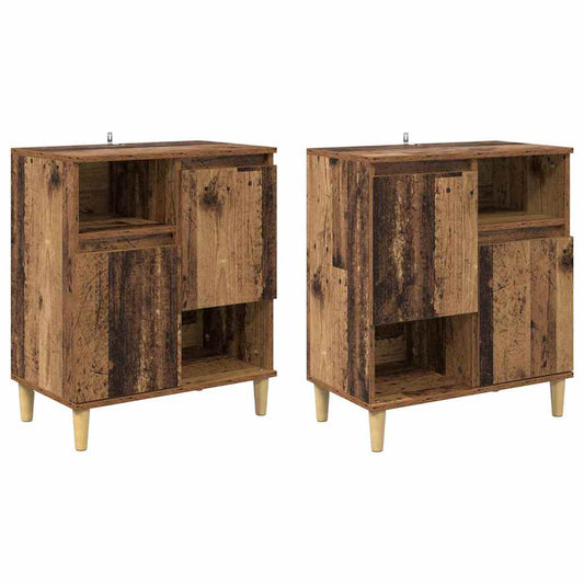 Sideboards 2 pcs Altholz 60 x 35 x 70 cm Holzwerkstoff