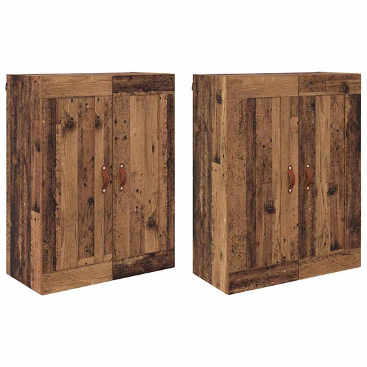 Wandmontierter Schrank 2 pcs Altholz 69,5 x 34 x 90 cm
