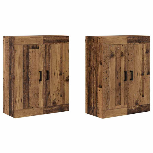 Wandmontierter Schrank 2 pcs Altholz 69,5 x 34 x 90 cm