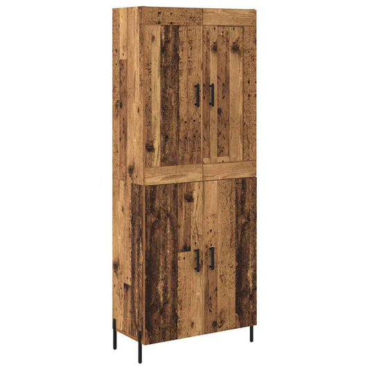 Highboard 2 pcs Altholz Holzwerkstoff