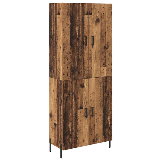 Highboard Wandmontiert Altholz 69,5 x 34 x 180 cm Holzwerkstoff