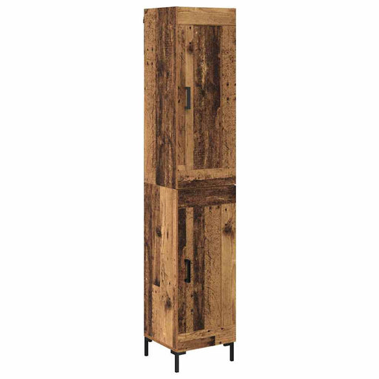 Highboard Altholz 34,5 x 34 x 180 cm Holzwerkstoff