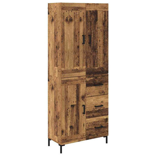 Highboard mit Schubladen 2 pcs Altholz Holzwerkstoff