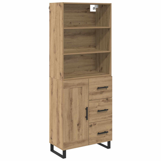 Highboard Artisan-Eiche 69,5 x 34 x 180 cm Holzwerkstoff