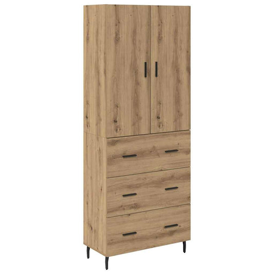 Highboard mit Schubladen Artisan-Eiche 69,5 x 34 x 180 cm