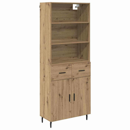 Highboard mit Schubladen Artisan-Eiche 69,5 x 34 x 180 cm