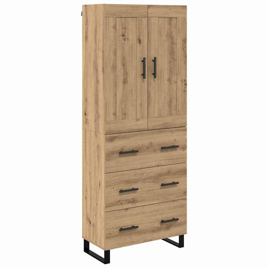 Highboard Artisan-Eiche 69,5 x 34 x 180 cm Holzwerkstoff